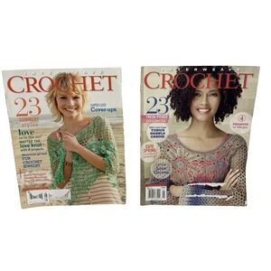 2 Interweave Crochet Magazines Spring & Summer 2013 Patterns Skirt Necklace Vest